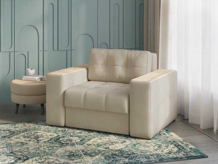 Кресло-кровать "Нави", Бежевый/МДФ дуб канадский