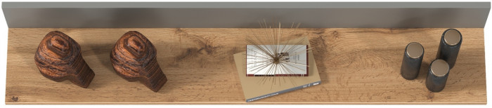 Остин 16.484 Полка, цвет серый графит/дуб крафт золотой, ШхГхВ 120х20х21,6 см.