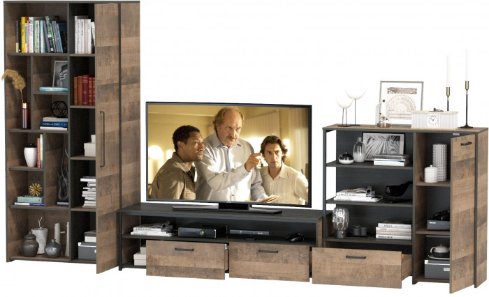 Трувор Гостиная 048, дуб гранж песочный/интра