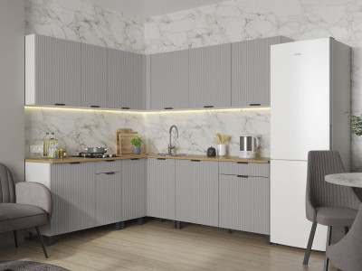 Кухня Венера угловая 2000 х 2200 МДФ Кашемир фрезерованный