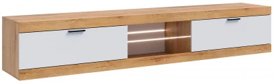 Прага Тумба ТВ макси, вотан/Белый гладкий
