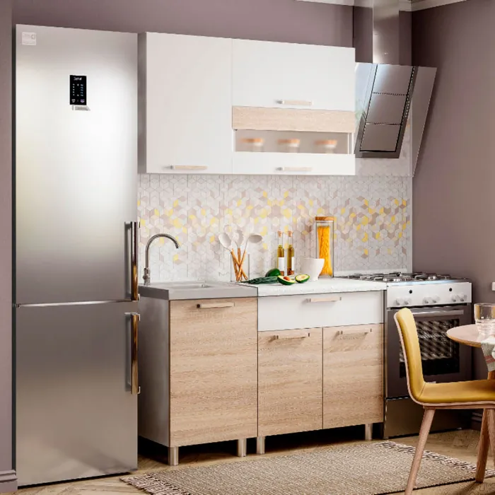 Кухня 1,2м "Айсбери" белый/сонома