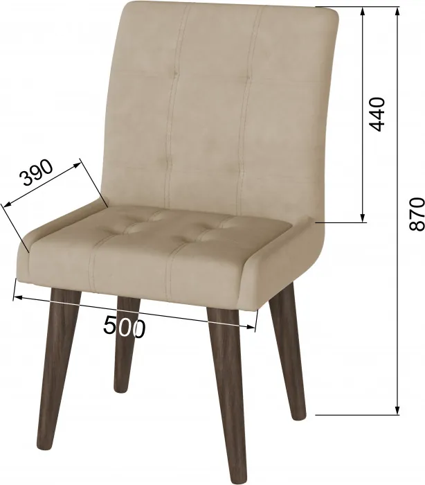 Стул Гира, бежевый (орех)