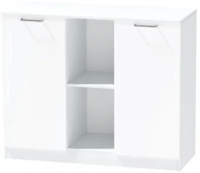 Комод №4 "Иннэс-7", Белый/Белый глянец