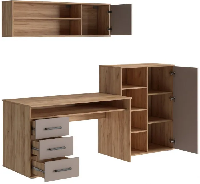 Уголок школьника Паскаль СТ-104 Крафт золотой/Глиняный серый