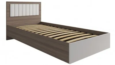 МС Роза Кровать 90, Орех Франклин карамель/Белый скин