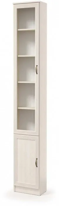 Шкаф-пенал скошенный В-21 Оливия Вудлайн Кремовый/Аруша Венге