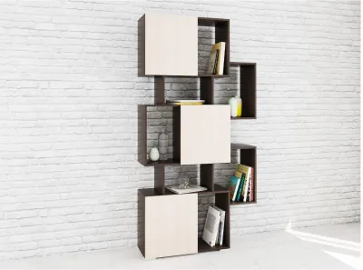 Стеллаж Ромео-9 венге/дуб молочный