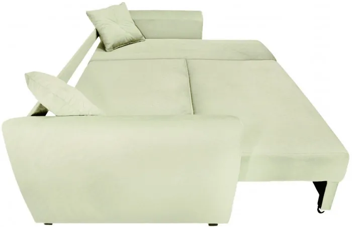 Диван-кровать угловой Амстердам Люкс, 160х200, еврокнижка, велюр, бежевый