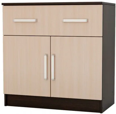 Комод 1 ящик 2 двери (Венге / дуб беленый)