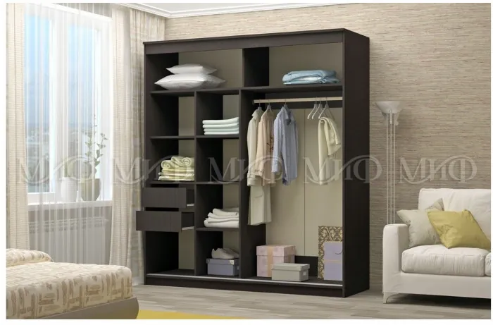 Шкаф-купе Элегант 5 2000 (Венге)