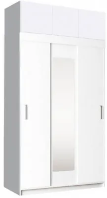 Шкаф-купе с антресолью, Белый