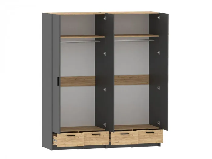 Спальня Оттавия 6 Антрацит / Дуб золотой