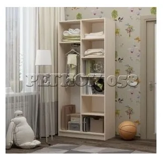 Шкаф детский Бемби-9 МДФ (Дуб белёный, Цитрус глянец)