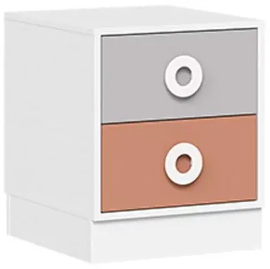ТУРБО ТБ 01 Тумба (450х541х497) корпус белый/шарлиз кашемир/терракота