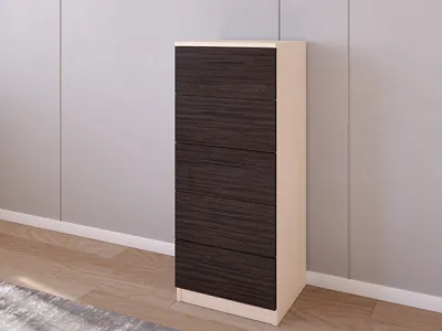 Комод 02/16 45х40х110 Дуб молочный/Венге