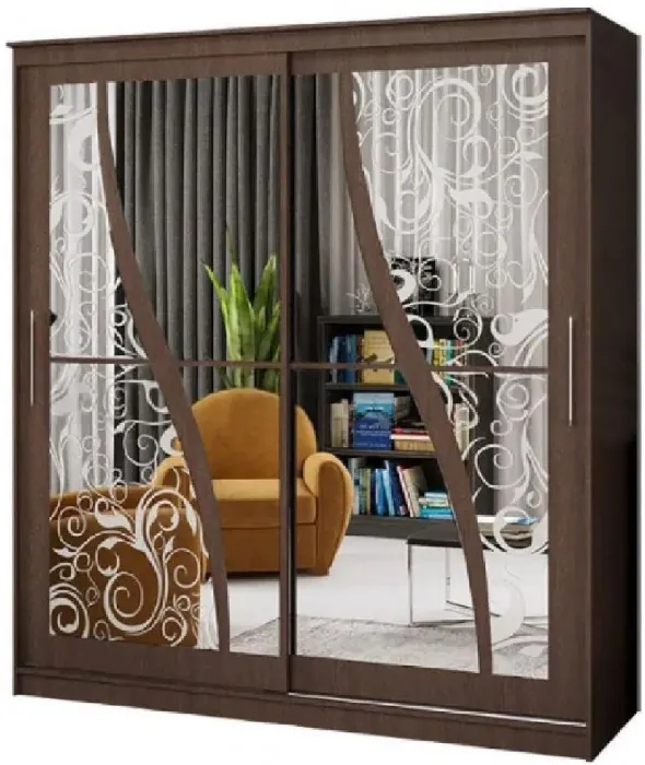 Шкаф-купе Элегант 2 2000 (Ясень шимо темный)