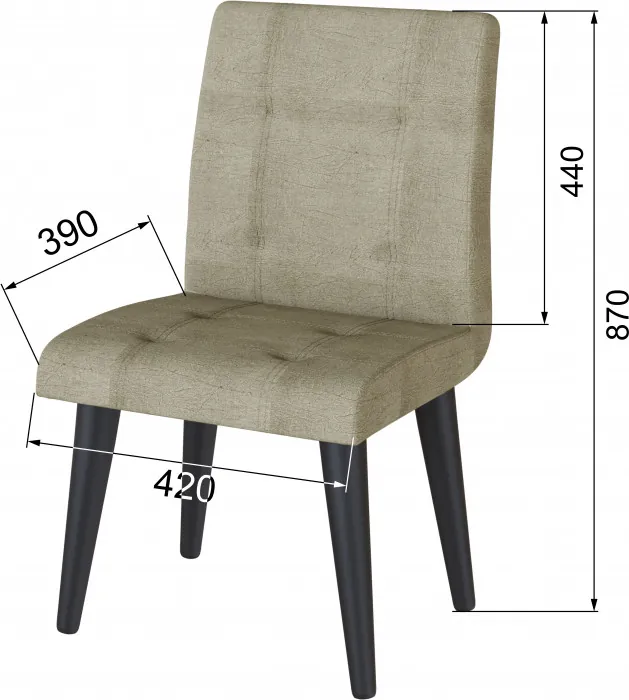 Стул Лилу, бежево-коричневый