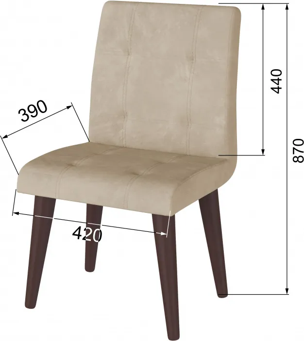 Стул Лилу, бежевый (орех)