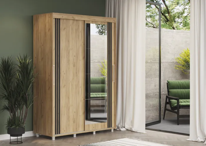 Форест Шкаф-купе 1500, крафт золотой