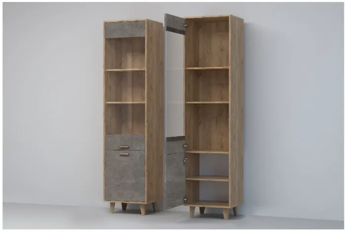 Эго Пенал ПС-1 НГ (Глянец Белый/Дуб Крафт Золотой)