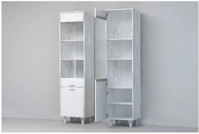 Эго Пенал ПС-1 НГ (Глянец Белый/Дуб Крафт Золотой)