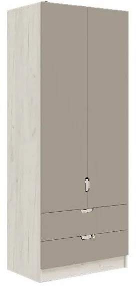 Юниор-4 Шкаф (800) (Шарли пинк, Крафт белый)