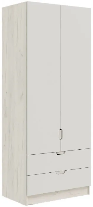 Юниор-4 Шкаф (800) (Шарли мокко, Крафт белый)