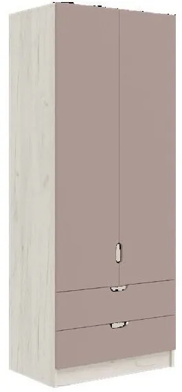 Юниор-4 Шкаф (800) (Шарли мокко, Крафт белый)