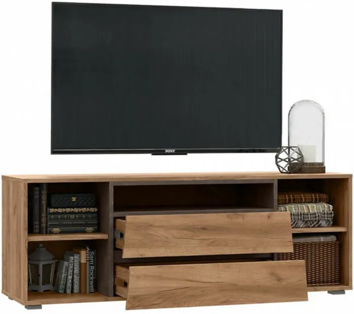 Модульная гостиная Соренто, композиция 2 (Дуб Крафт / Бетон)