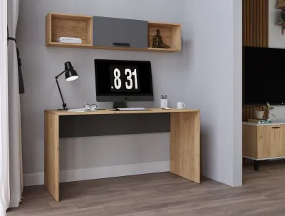 Модульный Офис Квартет-13, композиция 1, Дуб крафт золотой/Графит серый