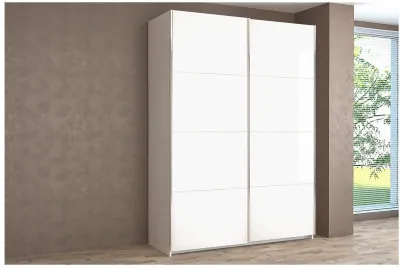 Шкаф-купе Иннэс-5 1400 Ф1/Ф1, Белый глянец