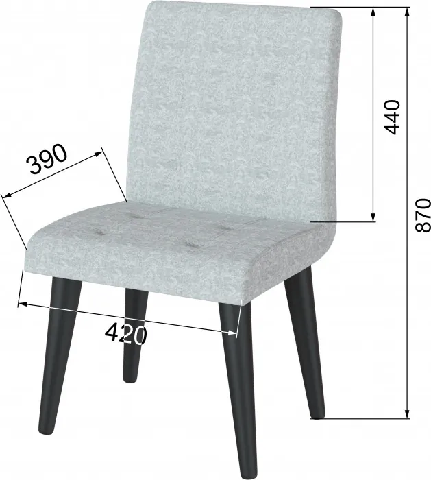 Стул Лилу серебро