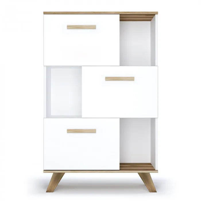 Шкаф низкий с нишами Вега Скандинавия