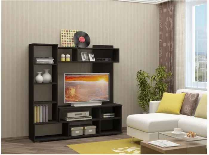 Гостиная Мини ЛДСП (Венге / дуб беленый)