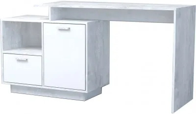 Эго Стол Ст-2 ПД (Глянец Белый/Бетон Светлый)