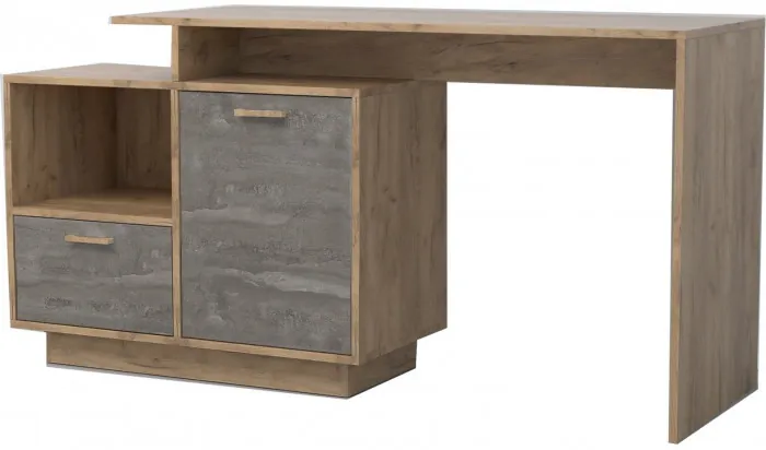 Эго Стол Ст-2 ПД (Глянец Белый/Бетон Светлый)