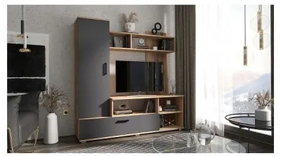 Гостиная Мини ЛДСП (Дуб крафт/ Графит)