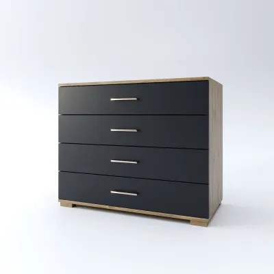 Комод с четырьмя ящиками "Мишель" - Дуб наварра/Антрацит