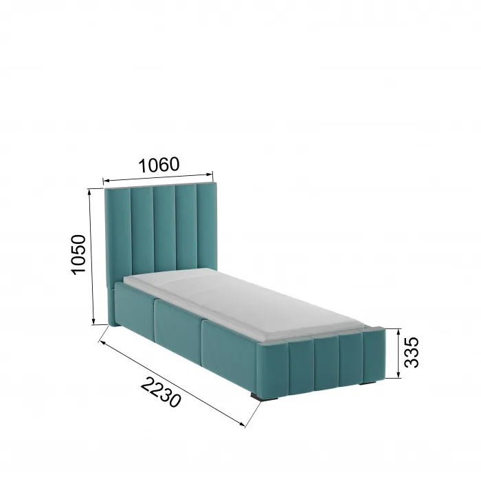 Нега Кровать интерьерная 900 бирюза, ПМ