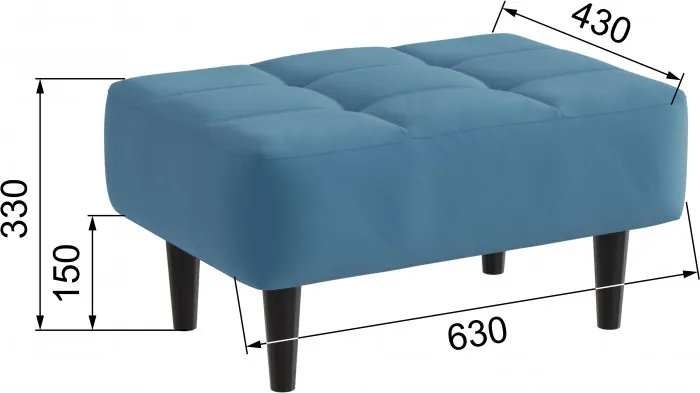 Пуф Корк, светло-голубой