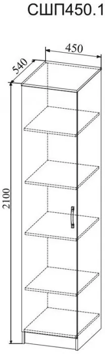 Модульная гостиная Софи, композиция 2, Белый глянец/Дуб Сонома