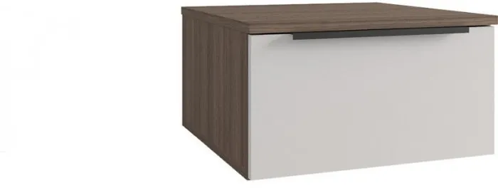 МС Роза Тумба прикроватная (Ройс)+ ручка скоба (Орех Франклин карамель/Белый Софт)