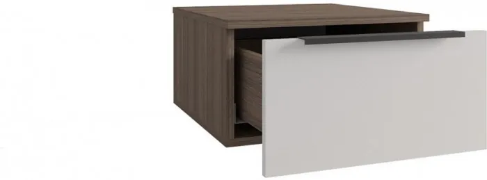 МС Роза Тумба прикроватная (Ройс)+ ручка скоба (Орех Франклин карамель/Белый Софт)