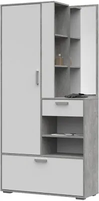 Денвер прихожая (1000х1950х354) ателье светлое/белый