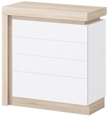 Астра Комод №1, Белый глянец/Сонома