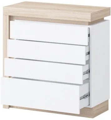 Астра Комод №1, Белый глянец/Сонома