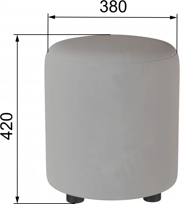 Пуф Рой, светло-серый