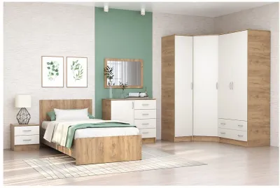 Модульная спальня Кэт-7 (композиция 4) (Крафт золотой / Миндаль)