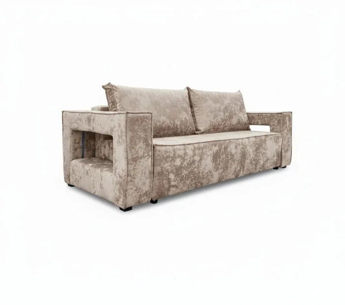 Диван-еврокнижка Лофт Люкс Плюш с подсветкой, 140х195, бежевый